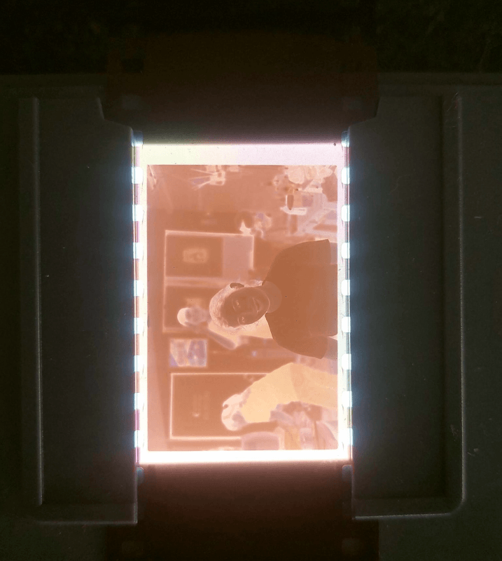 A restored film photo preview shown as part of the capture workflow